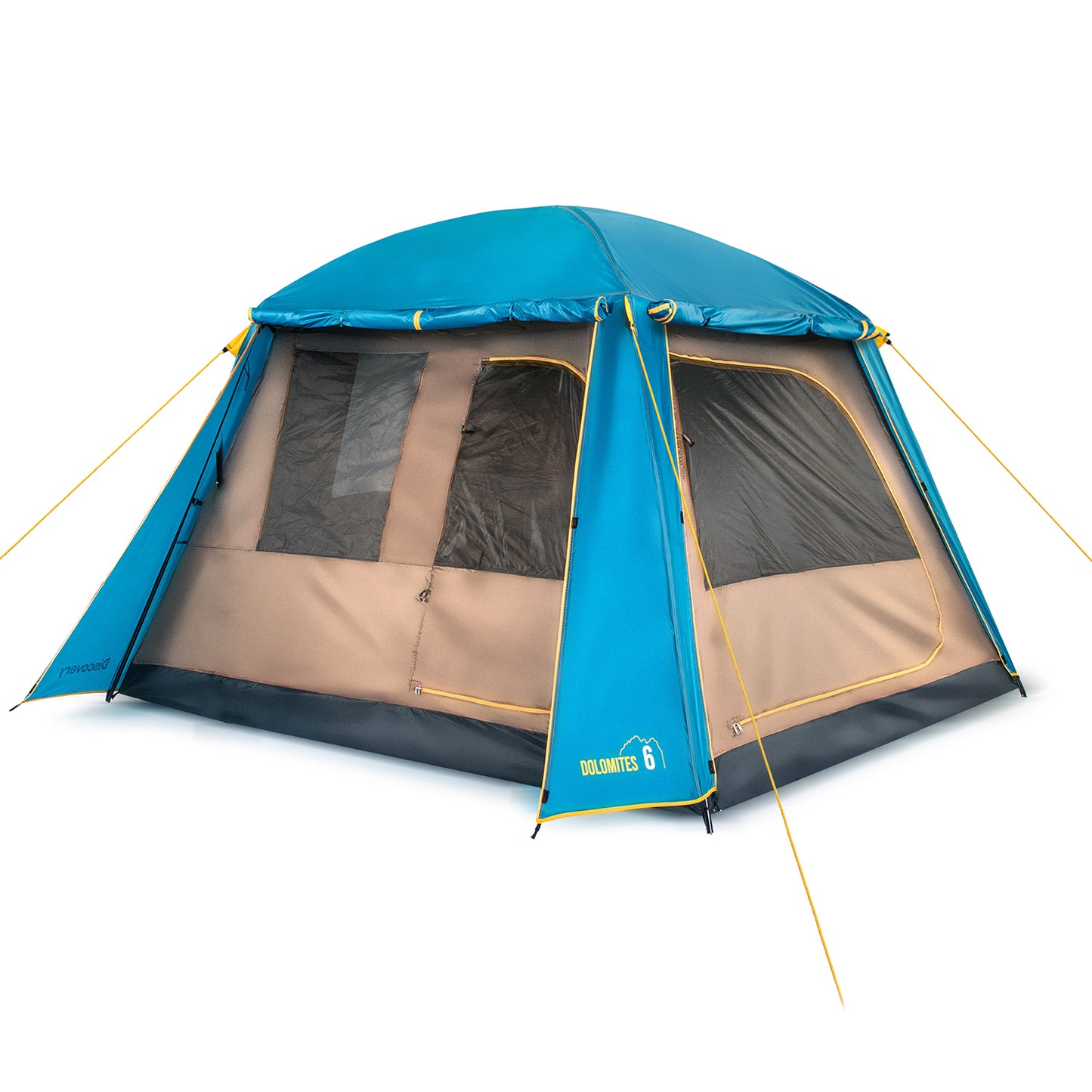 Carpa Camping Dolomites 6, 6 personas techo largo 3000 mm doble toldo