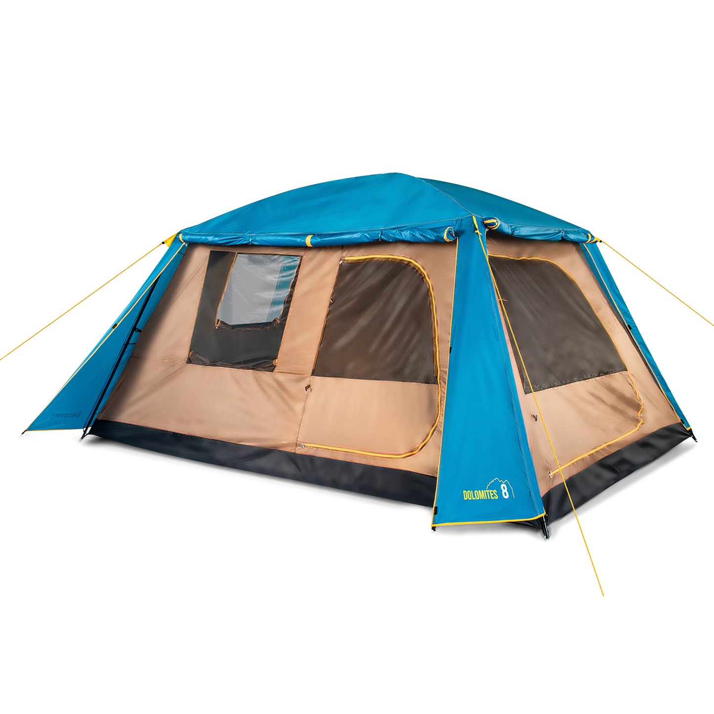 Carpa Camping Dolomites 8, 8 personas techo largo 3000 mm doble toldo
