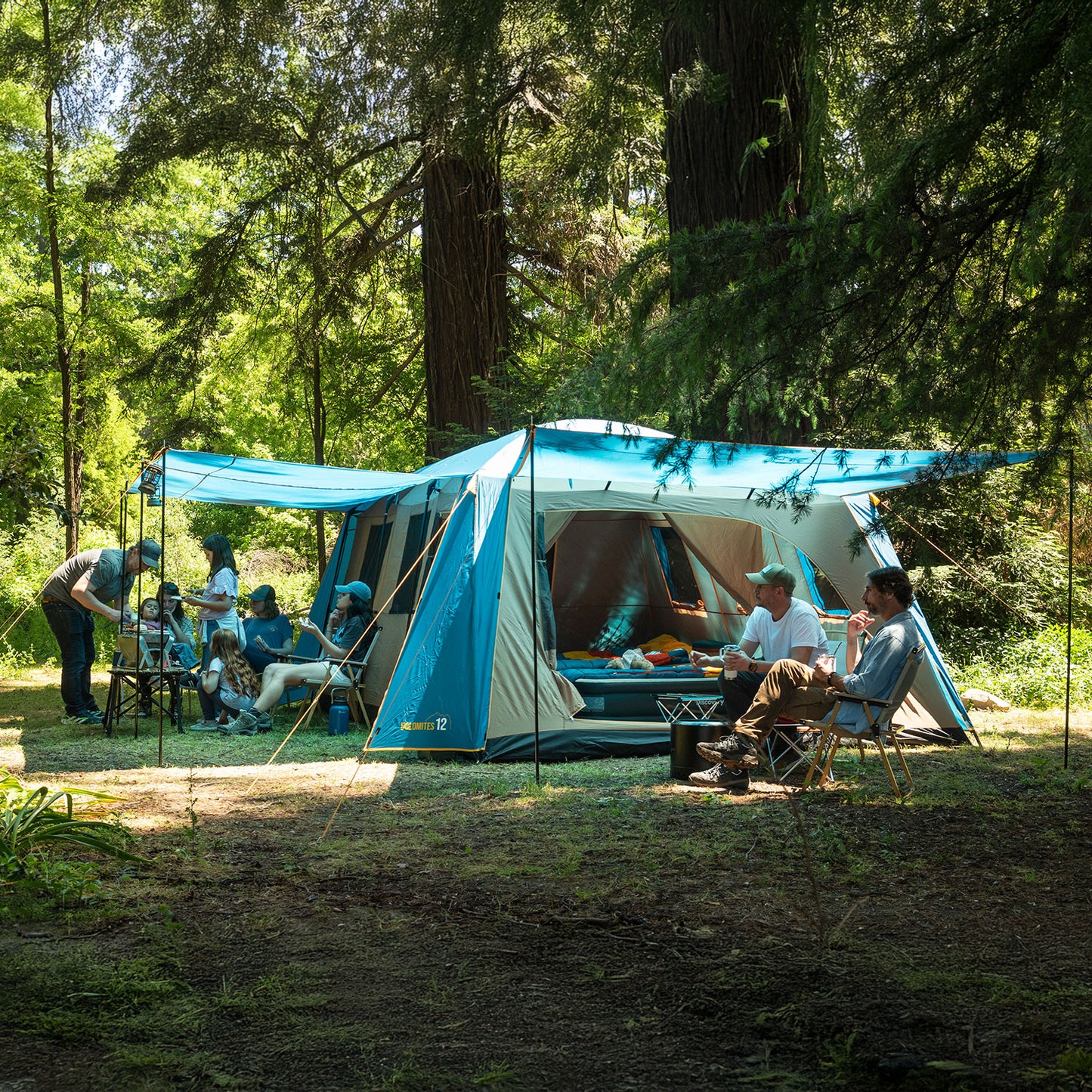 Carpa Camping Dolomites 12, 12 personas techo largo 3000 mm doble toldo