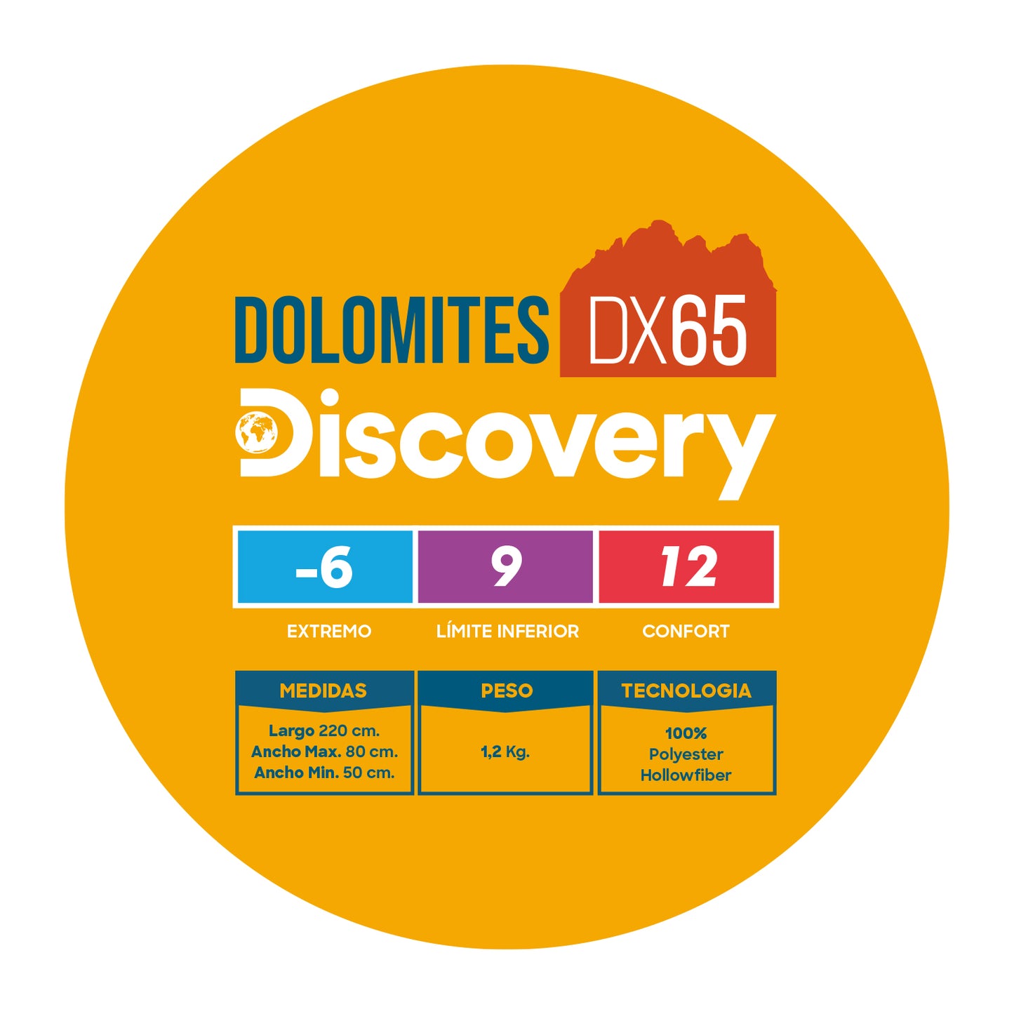 Saco de Dormir Dolomites DX65 Discovery -6º a 12º