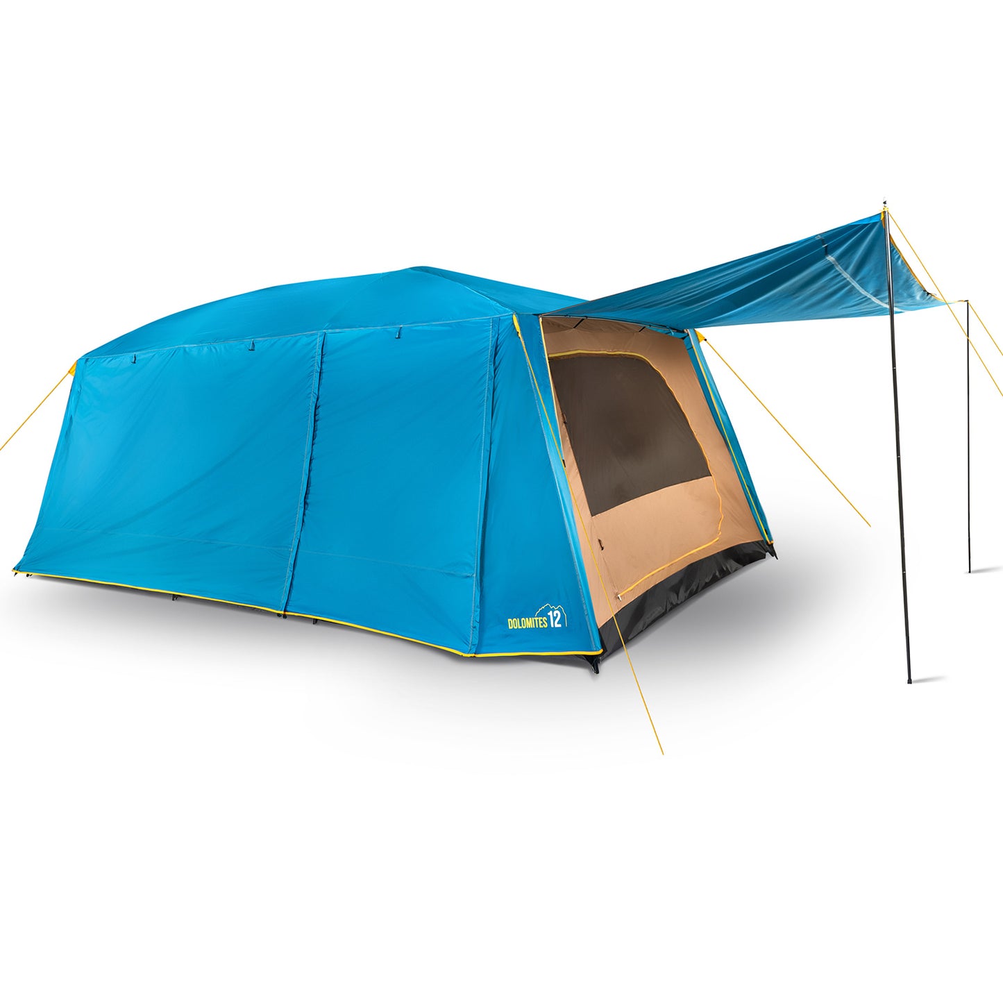 Carpa Camping Dolomites 12, 12 personas techo largo 3000 mm doble toldo
