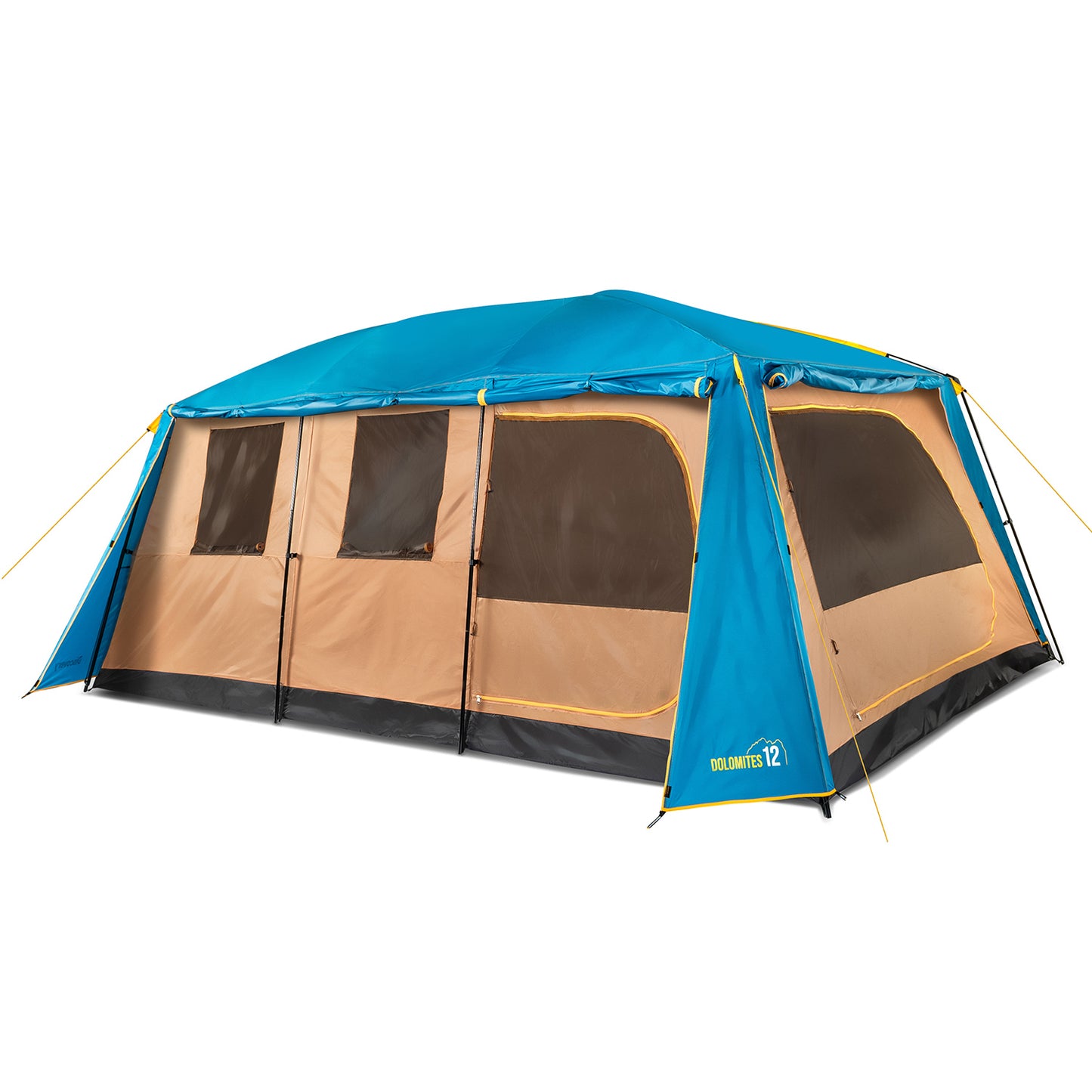 Carpa Camping Dolomites 12, 12 personas techo largo 3000 mm doble toldo
