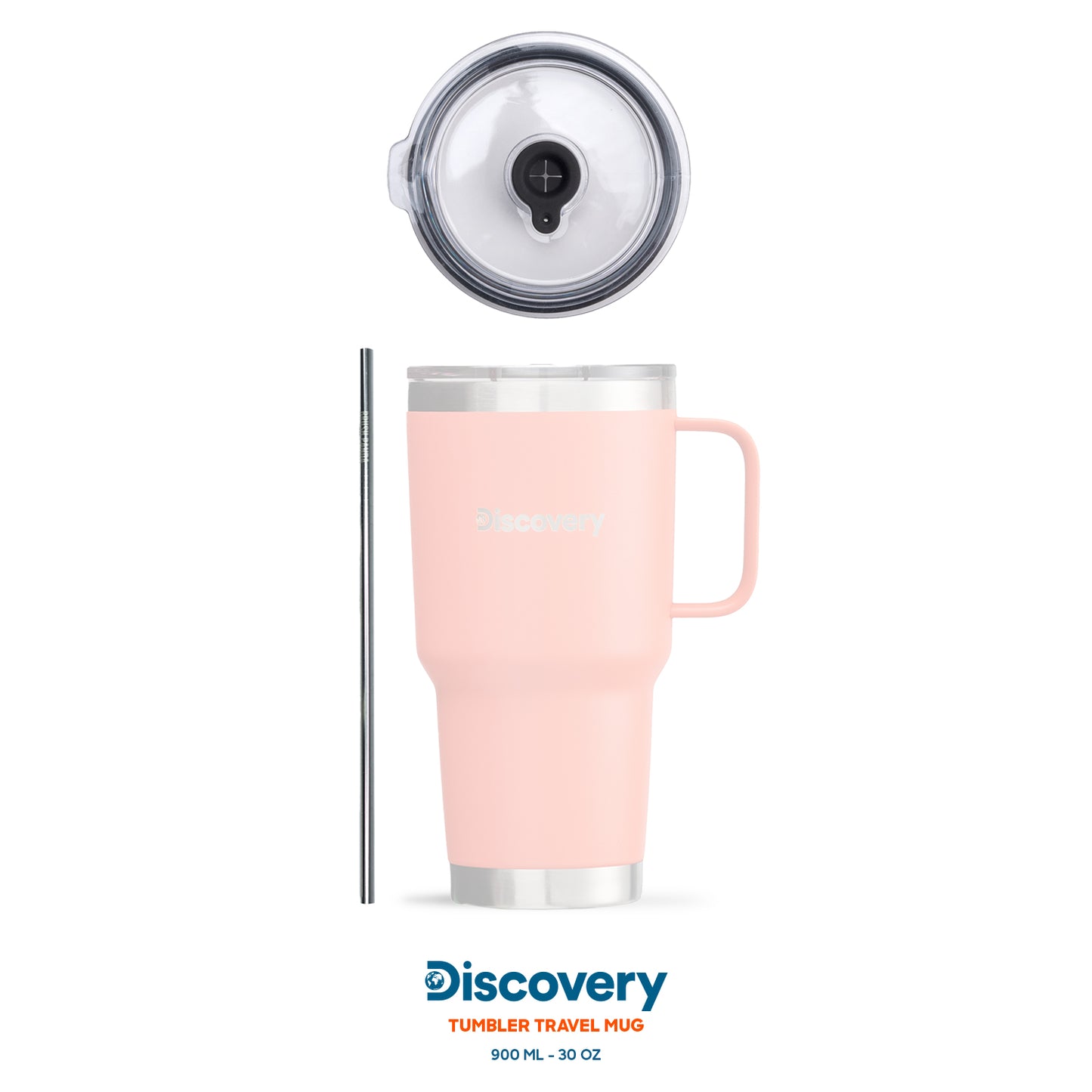 Tapa Vaso Térmico 900 ML + Bombilla Metálica