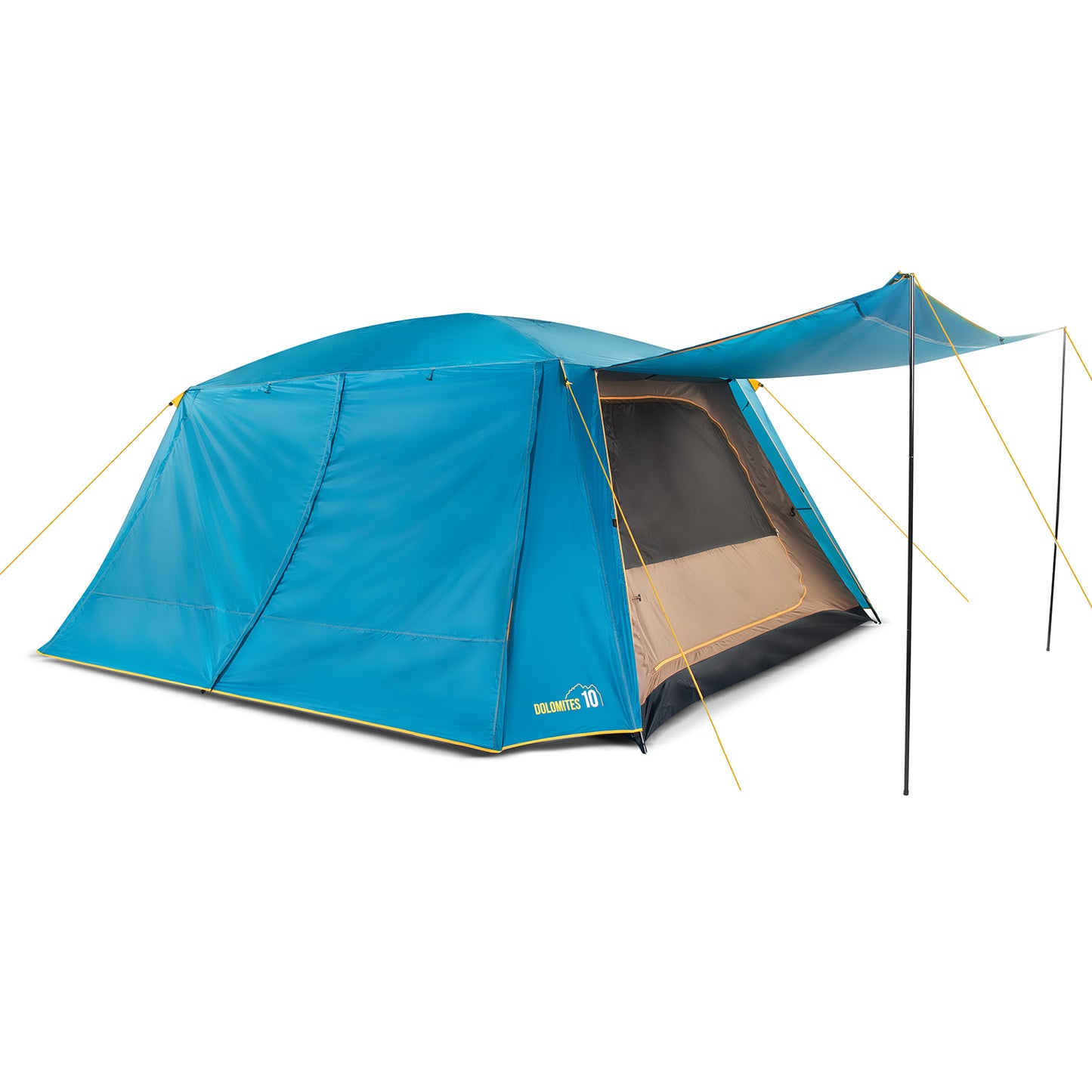 Carpa Camping Dolomites 10, 10 personas techo largo 3000 mm doble toldo