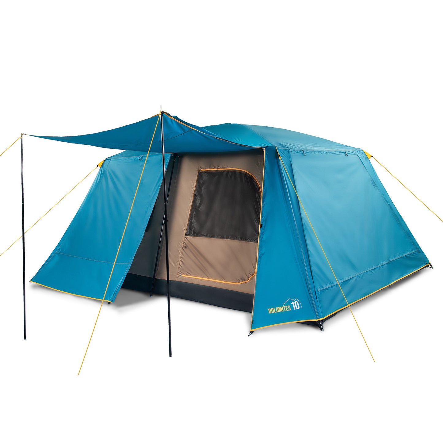 Carpa Camping Dolomites 10, 10 personas techo largo 3000 mm doble toldo